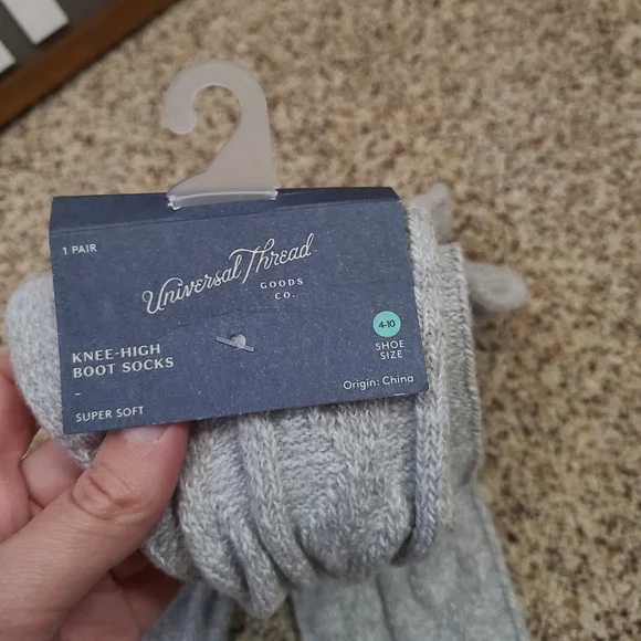 Women's Cable Textured Super Soft Knee High Boot Sock - Univeral Thread Size4-10 - Picture 5 of 5